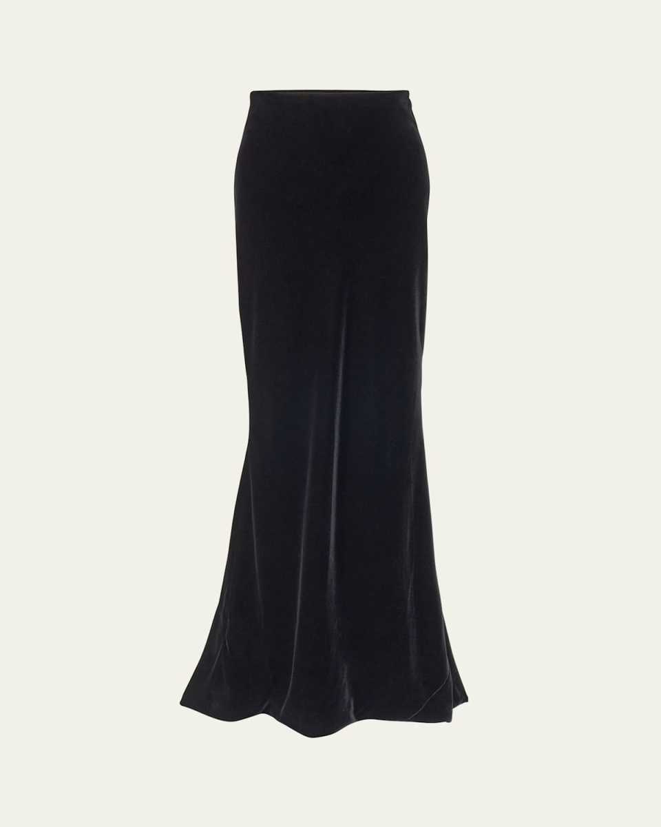 Velvet Maxi Trumpet Skirt